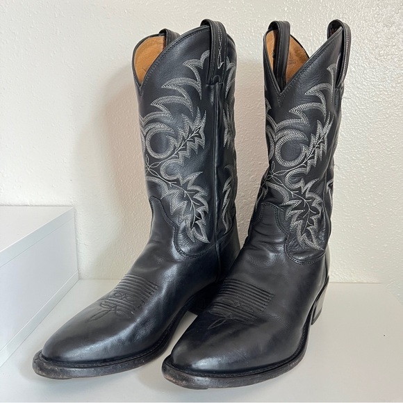 Tony Lama 9 D Men's Americana Collection Black Stallion Western Cowboy Boots - Picture 1 of 10